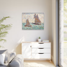 Two Sailboats at Grandcamp (Deux voiliers Ã Grandcamp) (ca. 1885) by Georges Seurat