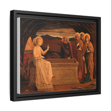 The women at the grave of Christ: anangel tells them that he is risen. Colour lithograph by M. and N. Hanhart after J.E. Goodall after Fra Angelico.
