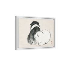 Black and white puppies by Kōno Bairei (1844-1895).