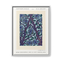 Flower pattern Art Deco stencil print in oriental style - NOMADEN ART GALLERY