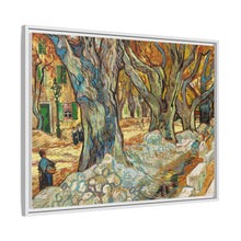 The Large Plane Trees (Road Menders at Saint-Rémy) (1889) by Vincent Van Gogh. Original from The Cleveland Museum of Art. - NOMADEN ART GALLERY
