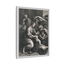Saint Mary (the Blessed Virgin) and Saint Joseph with the Christ Child, Saint John the Baptist and Saint Elizabeth. Engraving by J. Frey