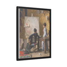 Adéle de Saussure and Marie-Louise Ravel, the Artist's Wife, in His Studio (1877) by Edouard Ravel