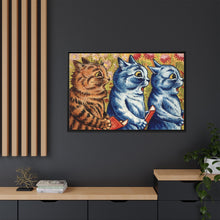 Three cats singing. Gouache by Louis Wain, 1925/1939