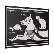 Akbar the tortoise, Max the dog and Puss the cat (1916 ) by Julie de Graag