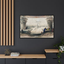 Ancient Egypt Art Print: Edfou Temple Portico View by David Roberts - Wall Art Canvas Print