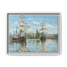Ships Riding on the Seine at Rouen (1872–1873) by Claude Monet - NOMADEN ART GALLERY