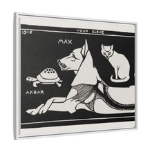 Akbar the tortoise, Max the dog and Puss the cat (1916 ) by Julie de Graag