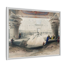 Ancient Egypt Art Print: Edfou Temple Portico View by David Roberts - Wall Art Canvas Print