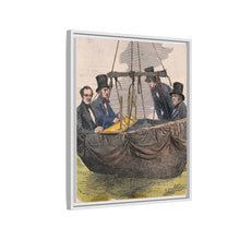 Four men in the basket of a balloon by Mayall.