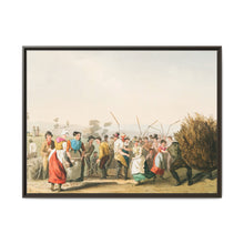Illustration of rape threshing from The Costume of Yorkshire (1814) by George Walker - NOMADEN ART GALLERY