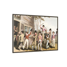 Illustration of riding the stang from The Costume of Yorkshire (1814) by George Walker