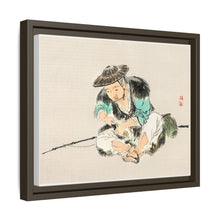Man maintaining a fishing rod by Kōno Bairei (1844-1895)