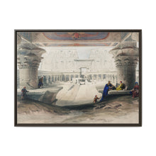 Ancient Egypt Art Print: Edfou Temple Portico View by David Roberts - Wall Art Canvas Print - NOMADEN ART GALLERY
