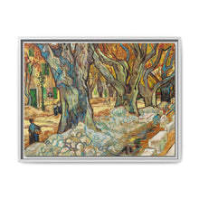 The Large Plane Trees (Road Menders at Saint-Rémy) (1889) by Vincent Van Gogh. Original from The Cleveland Museum of Art. - NOMADEN ART GALLERY