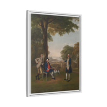 Arthur Holdsworth Conversing with Thomas Taylor and Captain Stancombe by the River Dart (1757) by Arthur Devis