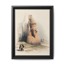 Entrance of the temple at Luxor showing one of two colossal stature of Rameses II illustration by David Roberts (1796–1864) - NOMADEN ART GALLERY