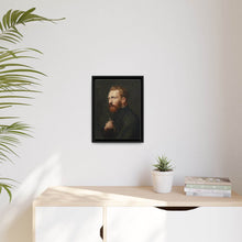 Framed Matte Canvas Wall Art - Vintage Portrait of Artist - NOMADEN ART GALLERY