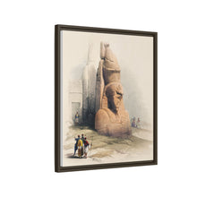 Entrance of the temple at Luxor showing one of two colossal stature of Rameses II illustration by David Roberts (1796–1864)