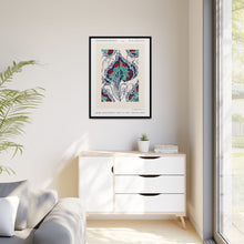 Botanical pochoir pattern in Art Nouveau oriental style