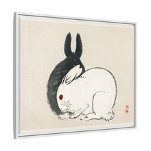 Black and white rabbits by Kōno Bairei (1844-1895)