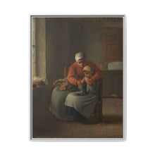 The Knitting Lesson (c. 1860) by Jean François Millet - NOMADEN ART GALLERY