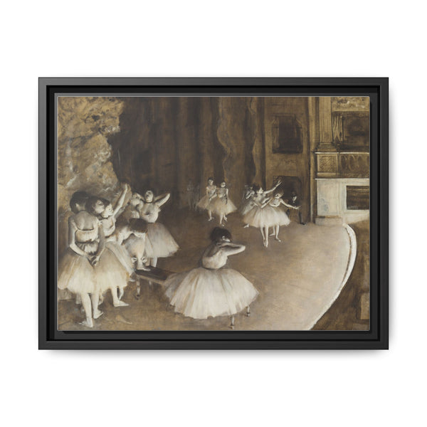Ballet Rehearsal on Stage (1874) by Edgar Degas - NOMADEN ART GALLERY