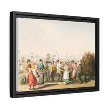 Illustration of rape threshing from The Costume of Yorkshire (1814) by George Walker