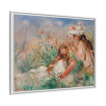 Mädchen im Gras arrangieren einen Blumenstrauß (Fillette couchée sur l'herbe et jeune fille arrangant un Bouquet) (1890) von Pierre-Auguste Renoir.