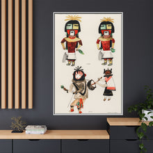 Hopi Katcinas - Piokot Turkwinu Turkwinu Mana (1895) drawn by the native people from the book of Jesse Walter Fewkes (1850–1930) - NOMADEN ART GALLERY