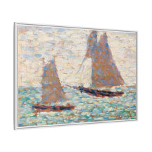 Two Sailboats at Grandcamp (Deux voiliers Ã Grandcamp) (ca. 1885) by Georges Seurat