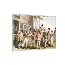 Illustration of riding the stang from The Costume of Yorkshire (1814) by George Walker