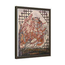 A scene from the Ramayana: Hanuman catching Virunyananti . Gouache painting by a Thai artist.