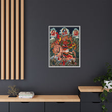 Tse Mara , a form of Dharmapala (protector of teachings), guardian of the Samye Monastery. Gouache painting by a Tibetan artist