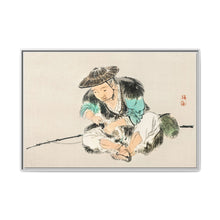 Man maintaining a fishing rod by Kōno Bairei (1844-1895) - NOMADEN ART GALLERY