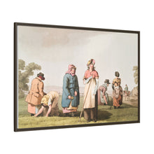 Illustration of riding the stang from The Costume of Yorkshire (1814) by George Walker