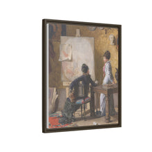 Adéle de Saussure and Marie-Louise Ravel, the Artist's Wife, in His Studio (1877) by Edouard Ravel