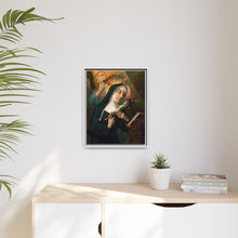 Female Saint Holding Crucifix with Crown of Thorns