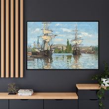 Ships Riding on the Seine at Rouen (1872–1873) by Claude Monet - NOMADEN ART GALLERY