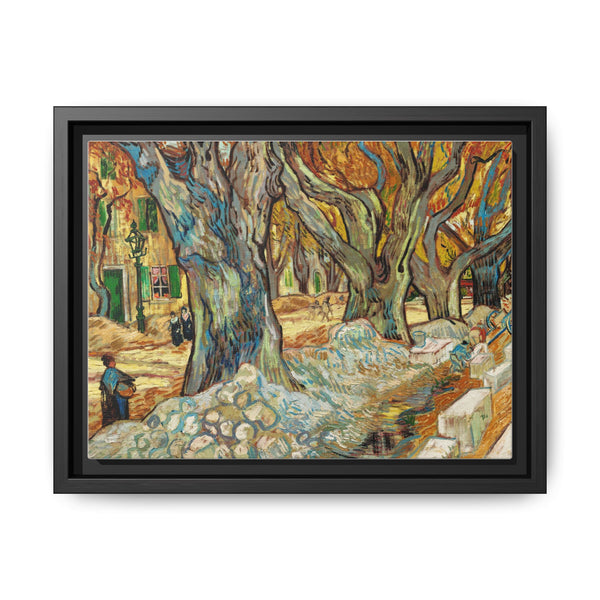 The Large Plane Trees (Road Menders at Saint-Rémy) (1889) by Vincent Van Gogh. Original from The Cleveland Museum of Art. - NOMADEN ART GALLERY