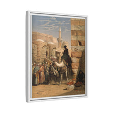 Egypt: a street with a man smoking and riding a camel. Chromolithograph after C. F. H. Werner, 1873.
