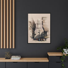 Cairo Street Scene: Vintage Egyptian Wall Art by David Roberts - Art Print Framed