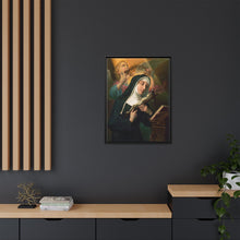Female Saint Holding Crucifix with Crown of Thorns