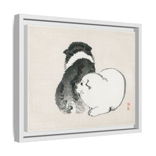 Black and white puppies by Kōno Bairei (1844-1895).