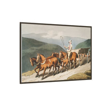 Illustration of the east riding or wolds waggon from The Costume of Yorkshire (1814) by George Walker