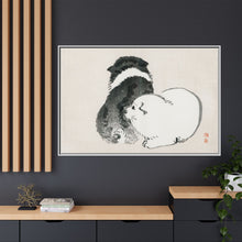 Black and white puppies by Kōno Bairei (1844-1895).