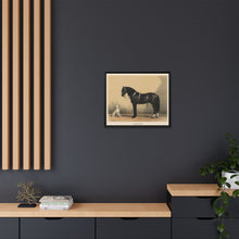 Orloffer (Orloff Horse) by Emil Volkers (1880) - An illustration of a black horse and a white dog - NOMADEN ART GALLERY