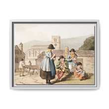 Illustration of Wensley Dale knitters from The Costume of Yorkshire (1814) by George Walker - NOMADEN ART GALLERY