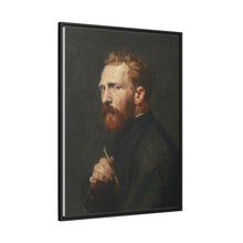 Framed Matte Canvas Wall Art - Vintage Portrait of Artist - NOMADEN ART GALLERY