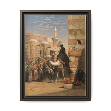 Egypt: a street with a man smoking and riding a camel. Chromolithograph after C. F. H. Werner, 1873. - NOMADEN ART GALLERY